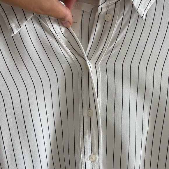 H&M Striped Tunic Button Up Blouse - Picture 2 of 10